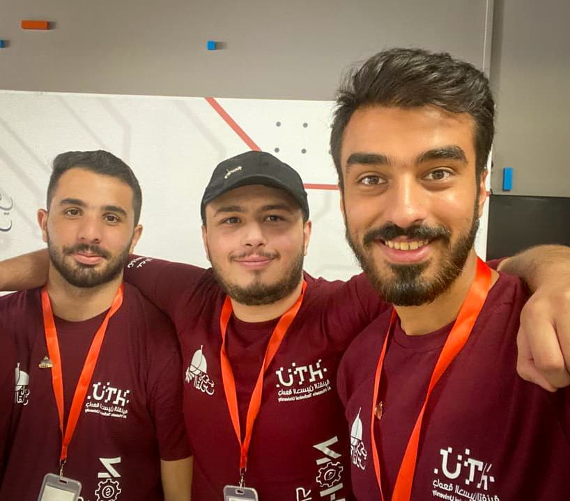 Me and my team at a hackathon